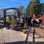 Scene at excavator accident in Colorado